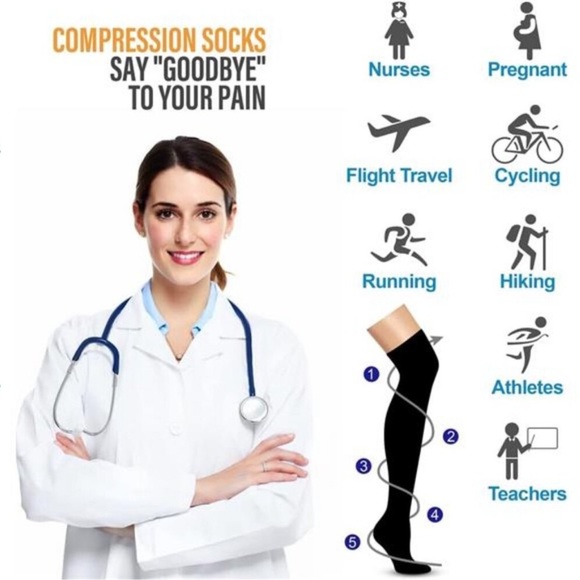 Compression Socks (3 Pairs) Knee High Compression Sock for Women & Men - Picture 5 of 9